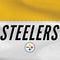 NFL Pittsburgh Steelers White Striped Steam Deck Handheld Gaming Computer Skin